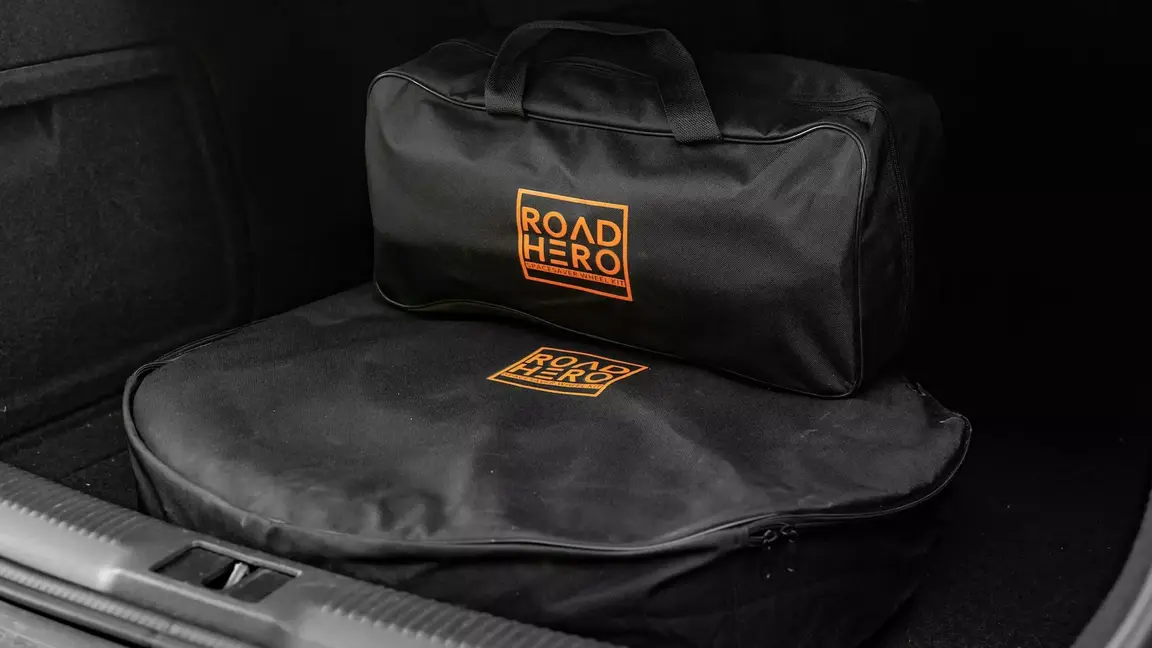 Road hero spare wheel and kit